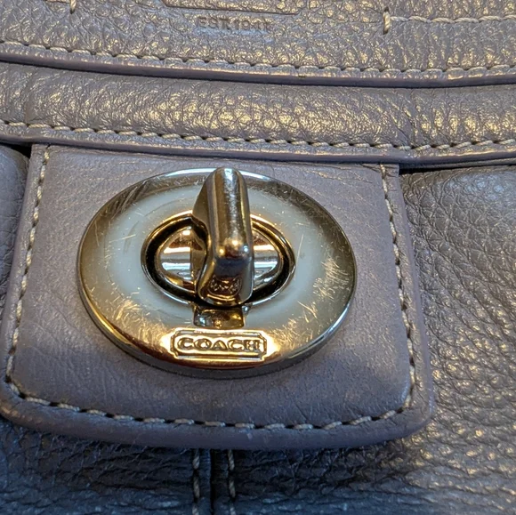 Coach Penelope F19045 hobo bag in cornflower blue pebble leather - Picture 2 of 14